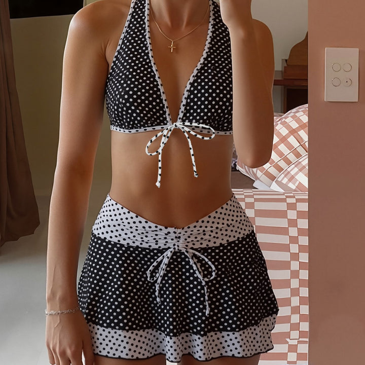 Damen Triangel-Bikini mit Rüschenrock Echo Archiv