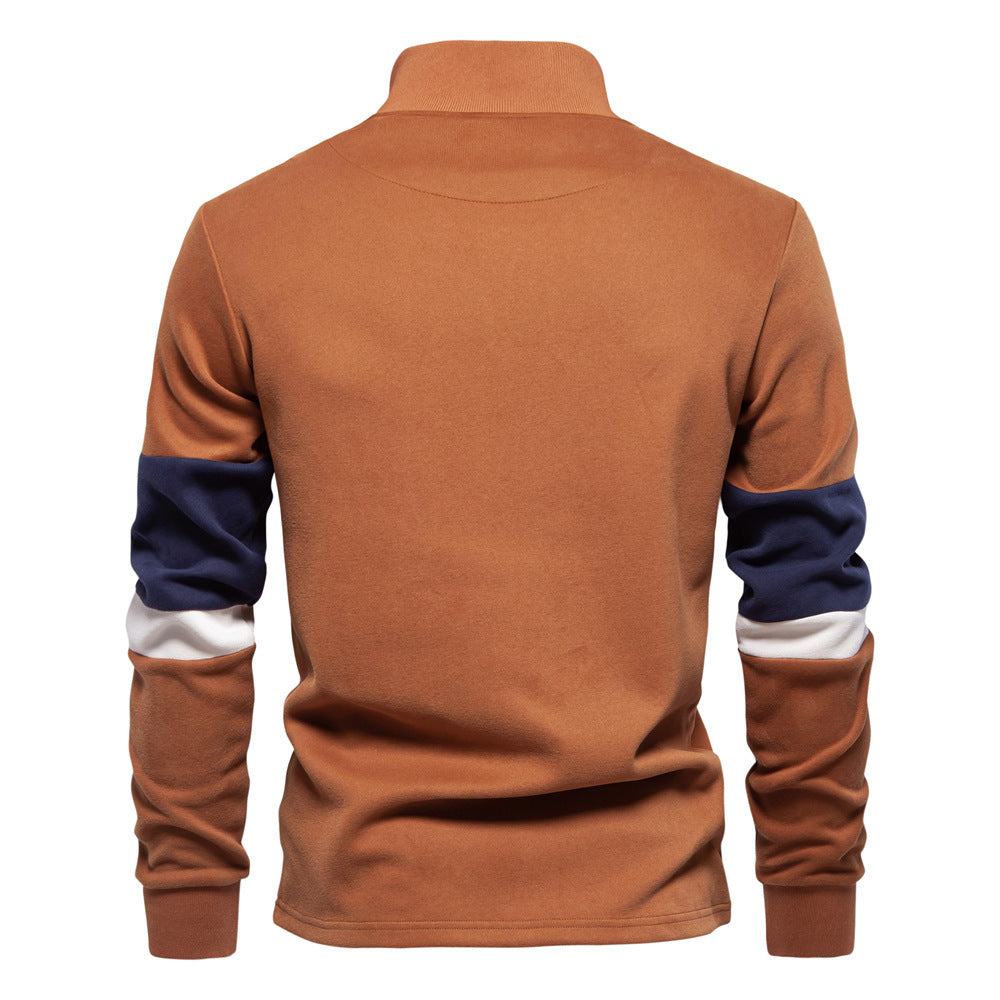 Herren Sportlicher Stehkragenpullover Echoarchiv