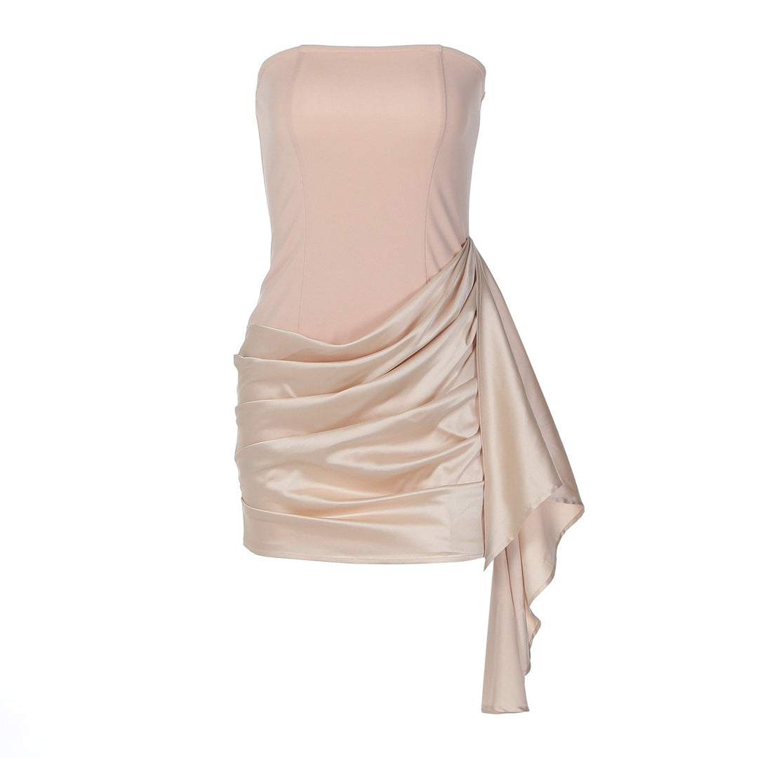 Damen Elegantes Minikleid mit schulterfreiem Design und raffinierten Drapierungen Echo Archiv