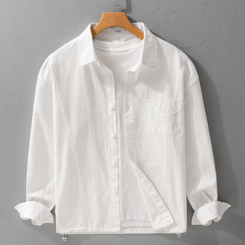 Herren Leichtes Overshirt-Jackett aus Baumwollmix mit aufgesetzter Brusttasche Echoarchiv