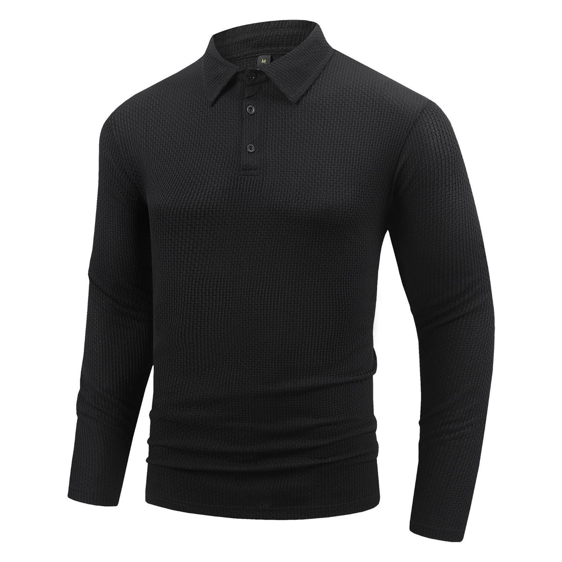 Herren Langarm Poloshirt mit strukturiertem Gewebe – Cavello