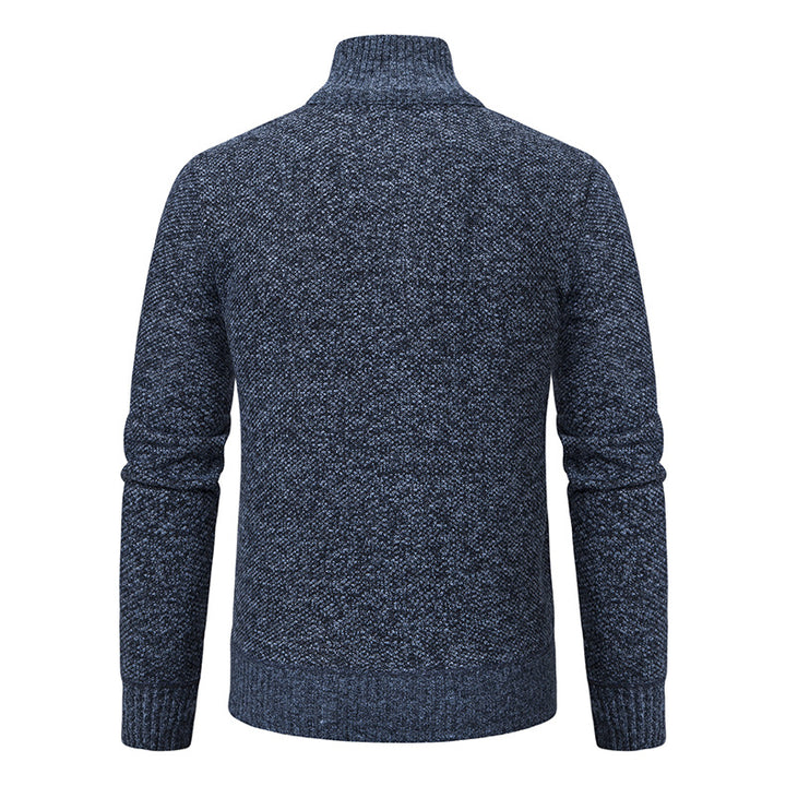 Herren Pullover mit Stehkragen und attraktivem Zipper Echoarchiv