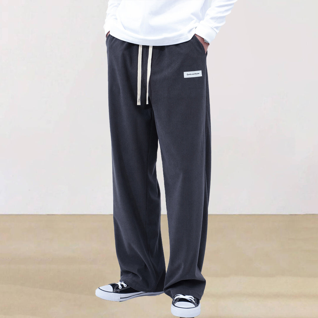 Herren Legere Lounge-Hose mit elastischem Bund und seitlichen Taschen Echoarchiv