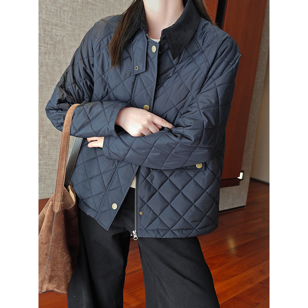 Damen Modische Steppjacke mit Kragen Echoarchiv