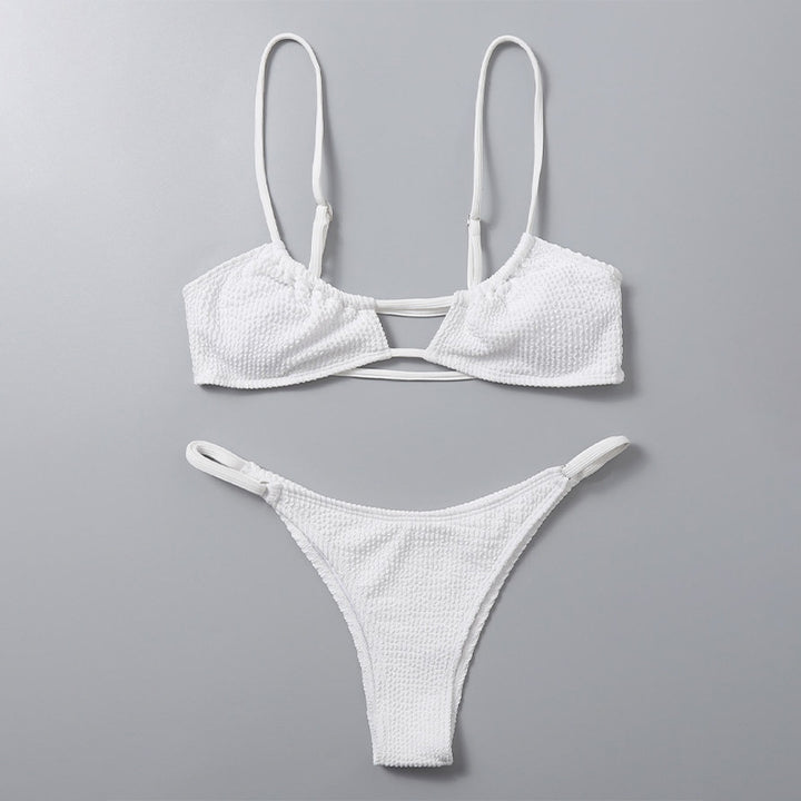 Damen Bikiniset mit trendiger Rippstruktur und verstellbaren Trägern Echo Archiv
