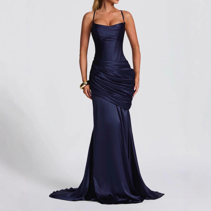 Damen elegantes Abendkleid mit raffinierten Drappierungen Echo Archiv