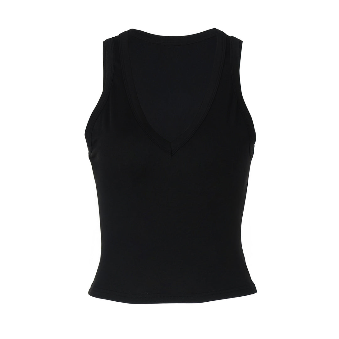 Damen körperbetontes V-Neck Top aus elastischem Material Echo Archiv