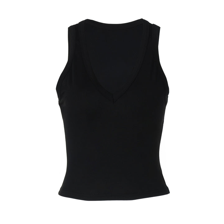 Damen körperbetontes V-Neck Top aus elastischem Material Echo Archiv