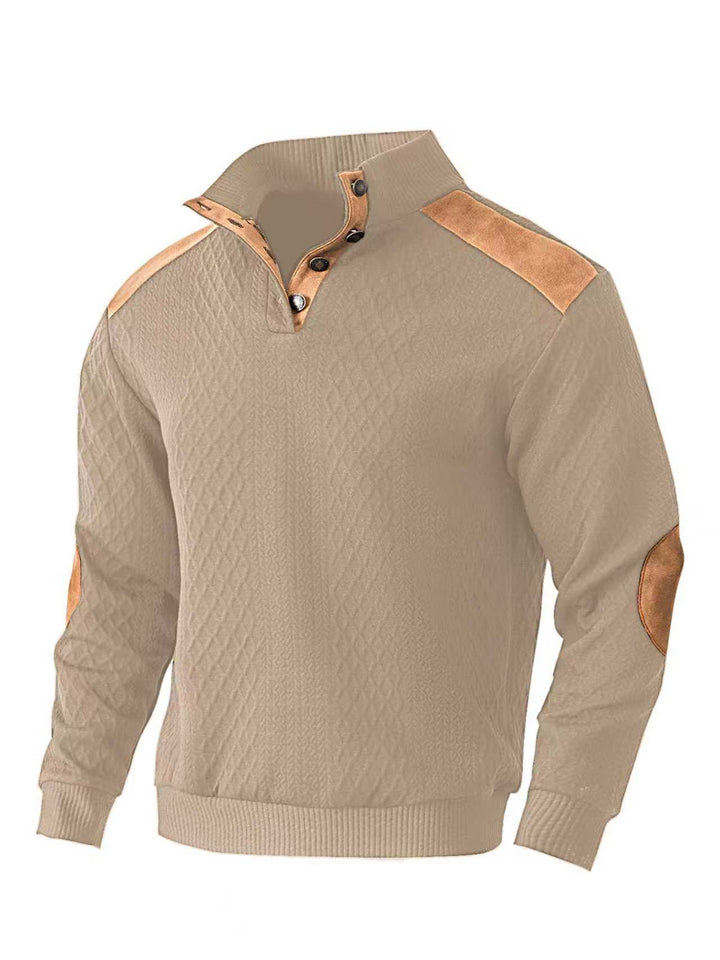 Herren Strickpullover mit einzigartigem Stehkragen und modischen Details Echoarchiv
