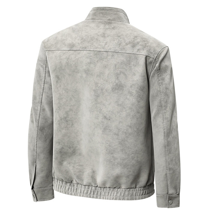 Herren Modische Kunstlederjacke mit praktischen Taschen Echo Archiv