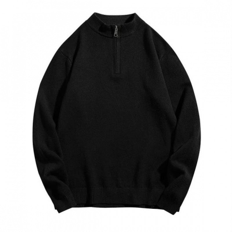 Herren gemütlicher Rollkragenpullover mit Reißverschluss Echoarchiv