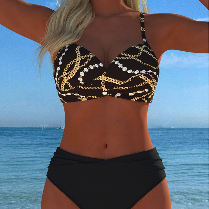 Damen Bikini-Set mit elegantem Kettenmotiv und komfortablem Schnitt Echo Archiv