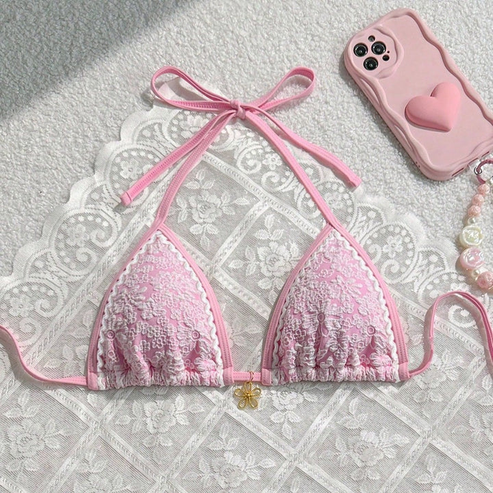 Damen Spitzenverzierte Triangel-Bikini Echo Archiv