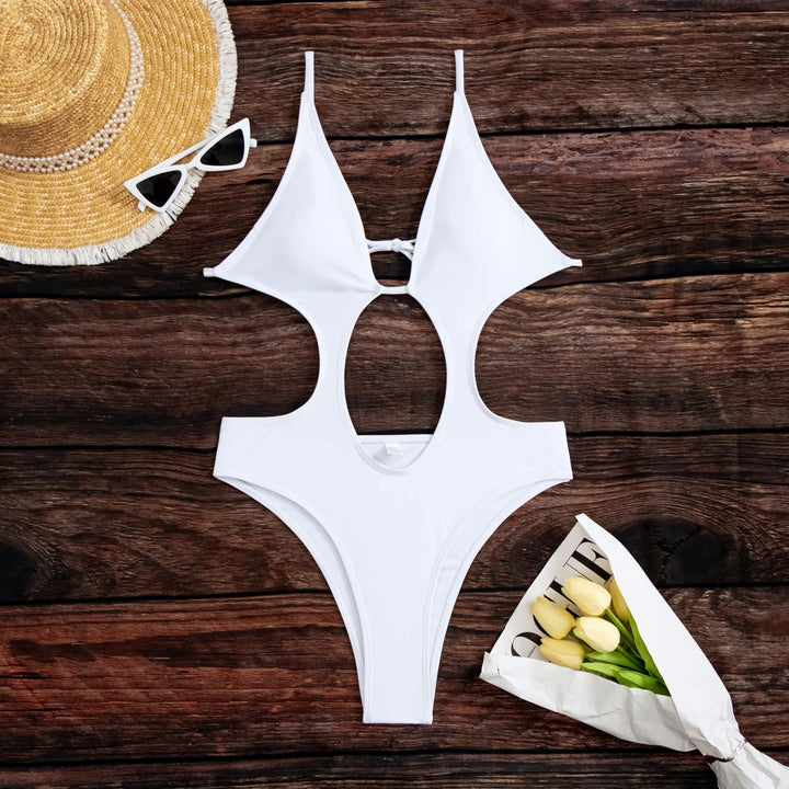 Damen Einteiliger Badeanzug mit Cut-Outs Echo Archiv