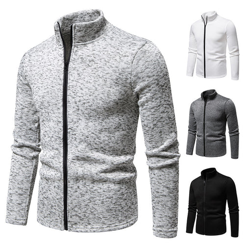 Herren Fleecejacke mit hohem Kragen und durchgehendem Reißverschluss Echoarchiv