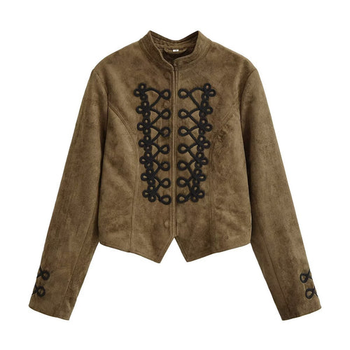 Damen Kurzjacke im Hussarenstil mit Zierkordeln und Stehkragen Echo Archiv