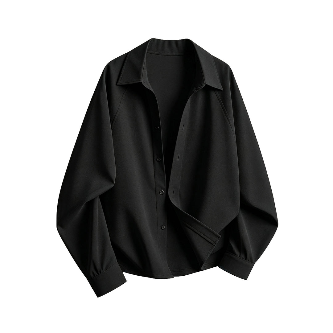 Damen Oversize-Blusenshirt aus fließendem Stretch mit Hemdkragen Echoarchiv