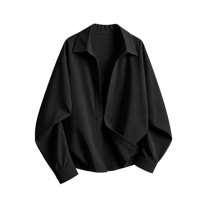 Damen Oversize-Blusenshirt aus fließendem Stretch mit Hemdkragen Echoarchiv
