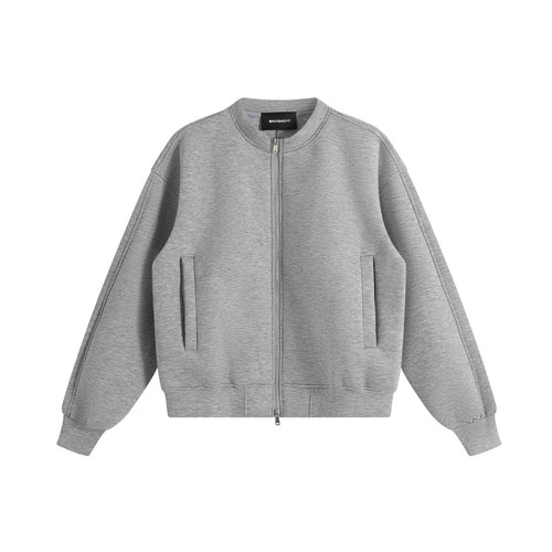 Unisex Oversize-Trainingsjacke im Boxy‑Schnitt mit kurzem Stehkragen und Zwei-Wege-Reißverschluss Echoarchiv