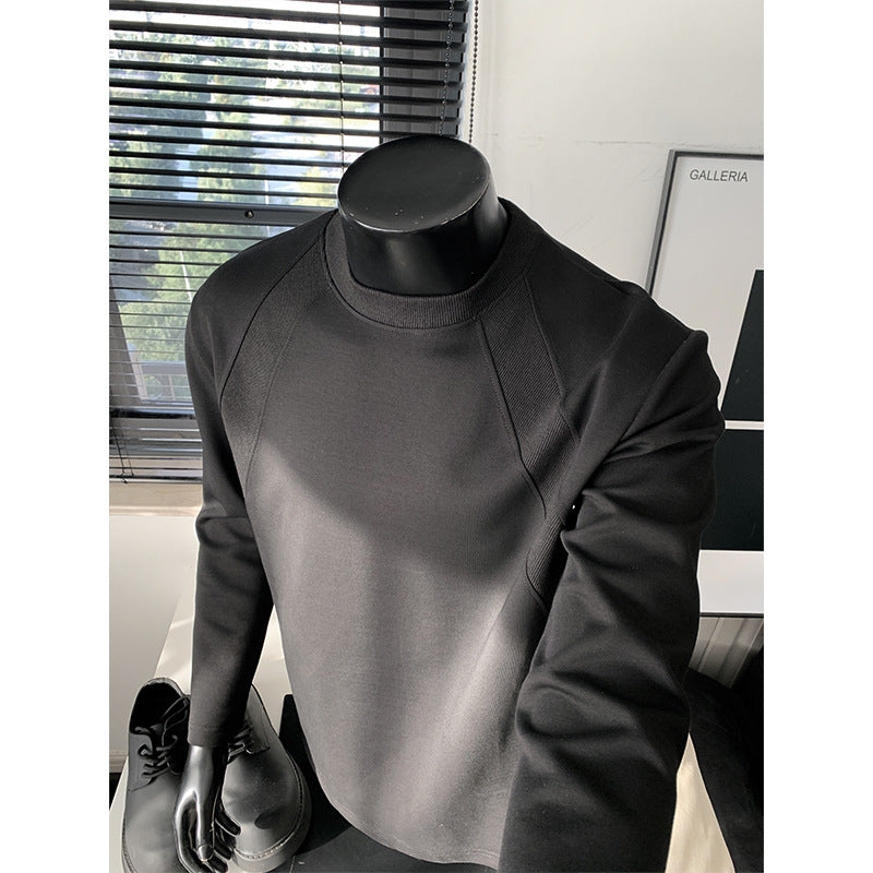 Herren Feines Langarm-Sweatshirt mit leichtem Stehkragen und Raglannähten Echo Archiv