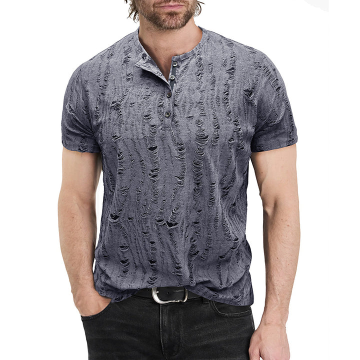 Herren T-Shirt mit besonderen Strukturdetails Echoarchiv