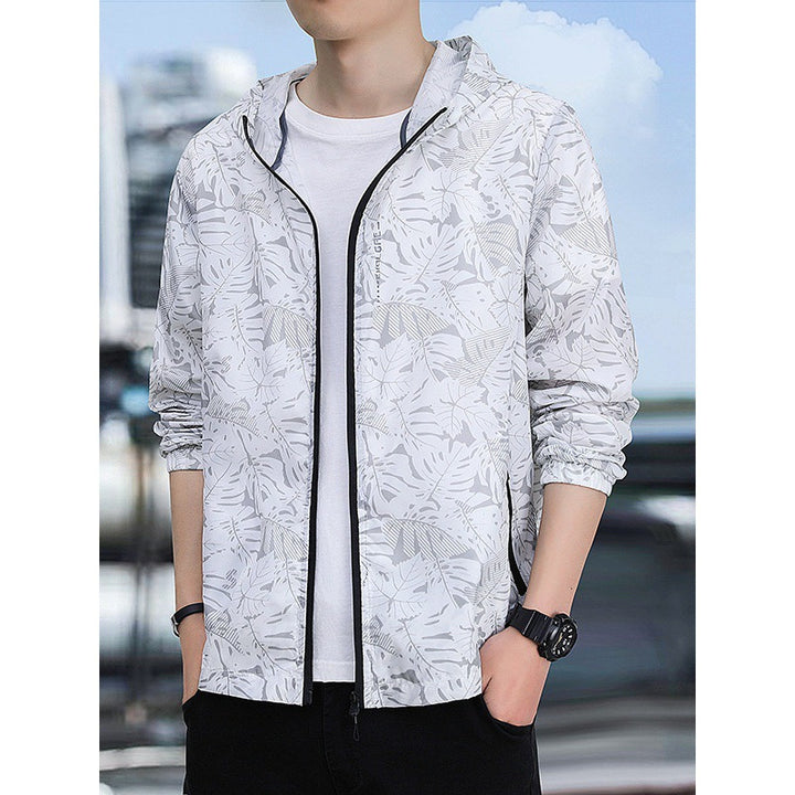 Herren Leichte Sportjacke mit modischem Blumendruck Echo Archiv
