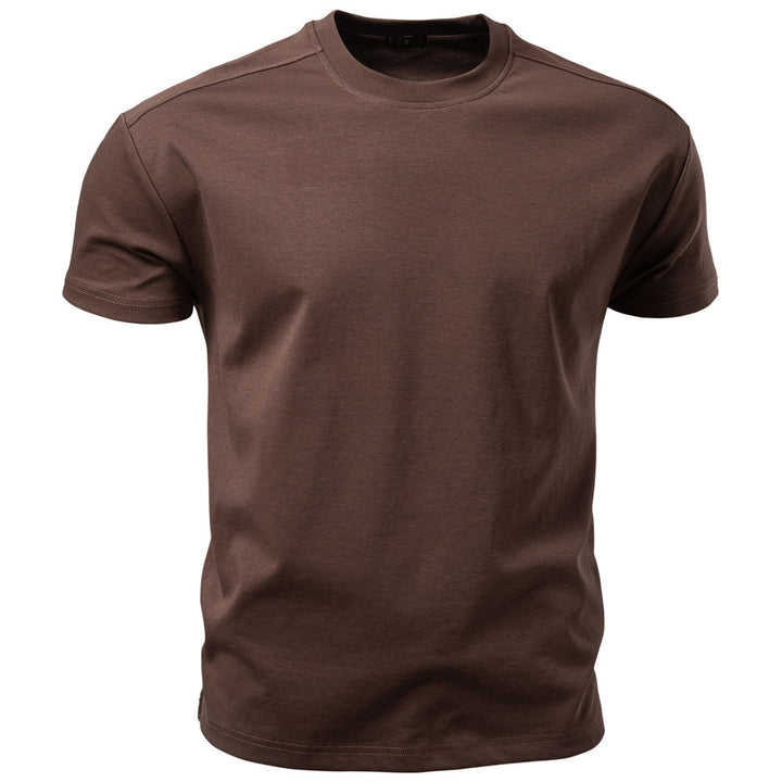 Herren nan klassisches Baumwolljersey Rundhalsshirt mit verstärktem Kragen Echo Archiv