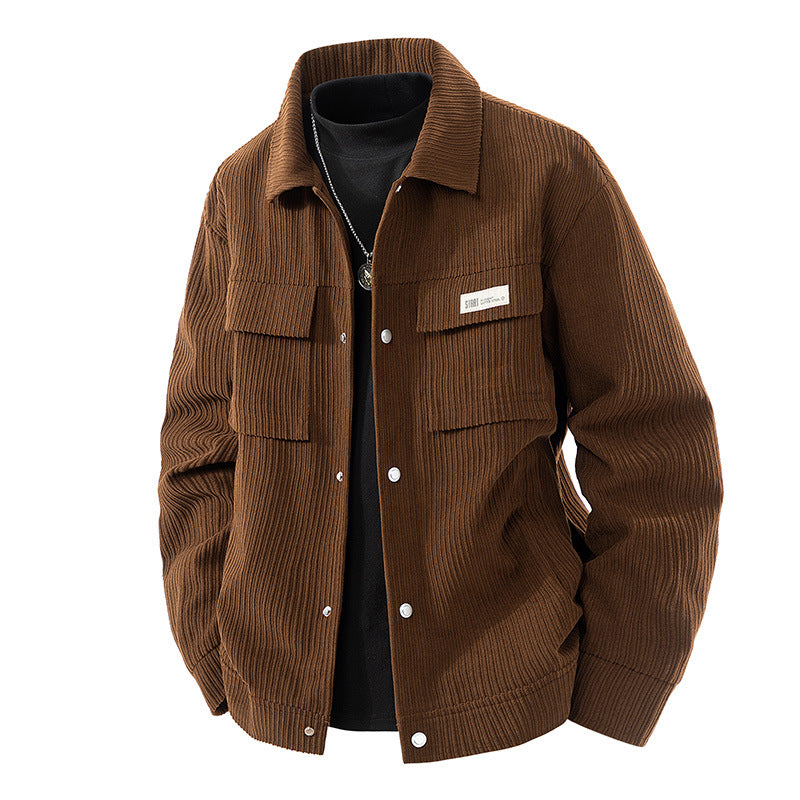 Herren Weiche Cordjacke mit Fleece-Futter Echo Archiv