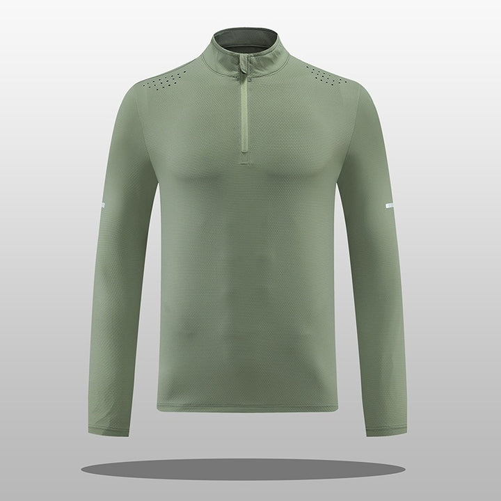 Herren Funktions-Langarmshirt mit Reißverschluss und atmungsaktivem Material Echoarchiv