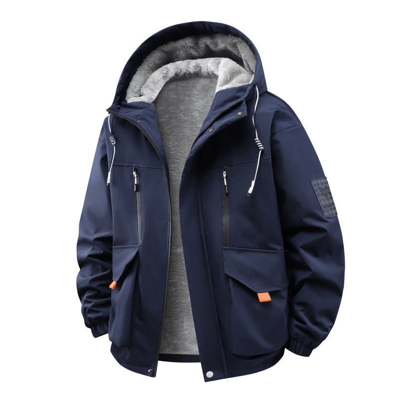 Herren Technische Outdoorjacke mit Teddyfutter, winddichter Außenschicht und Multifunktionstaschen Echo Archiv