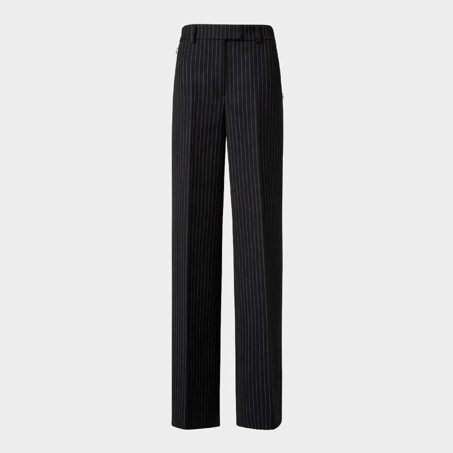 Damen Nadelstreifen Tailoring-Anzug mit Wide‑Leg Hose Echoarchiv