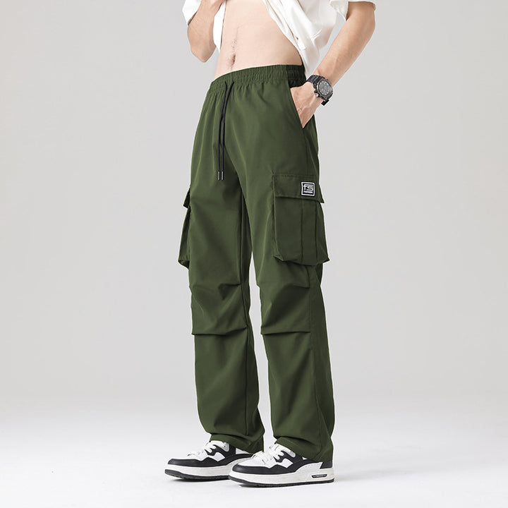 Herren Multifunktionale Cargo-Loungehose mit elastischem Tunnelzugbund, Mehrfachtaschen & verstellbarem Beinabschluss Echo Archiv