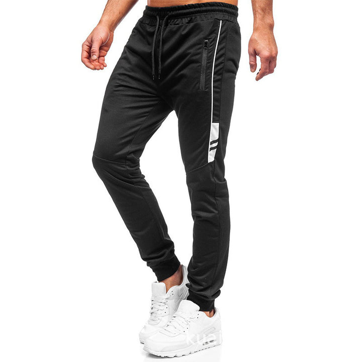 Herren Sportliche Jogginghose mit seitlichen Reißverschlüssen und elastischem Bund Echoarchiv