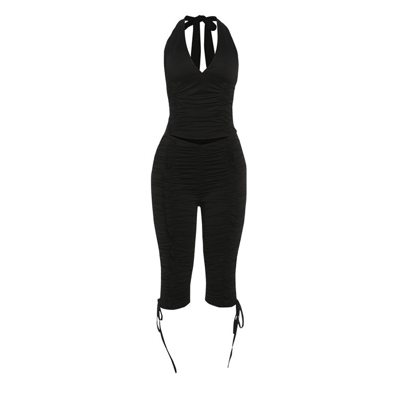 Damen Jumpsuit mit raffinierten Raffungselementen und stilvollen Bindebändern Echo Archiv
