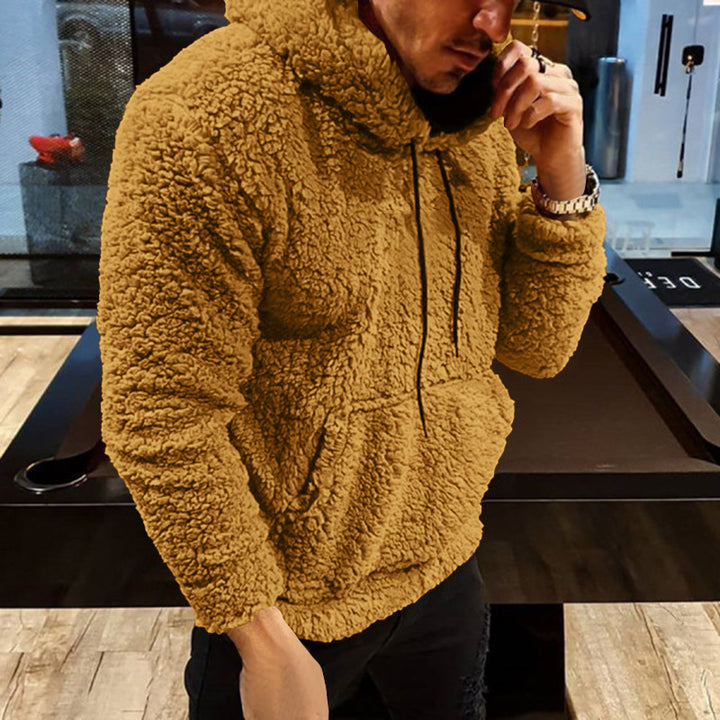 Herren Kuscheliger Teddyfell Hoodie Echoarchiv