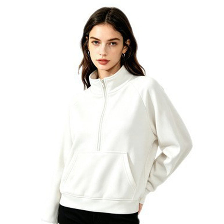 Damen Sportlicher Kapuzenpullover mit Stehkragen Echoarchiv