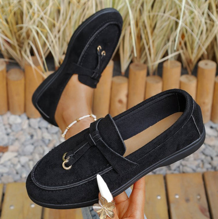 Damen nan bequeme Slip-On Loafer mit dekorativem Quastenbesatz und ergonomischer Gummisohle Echo Archiv