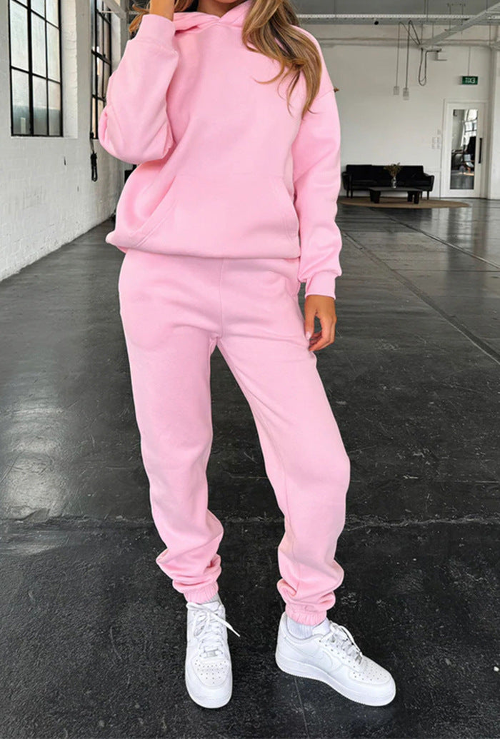 Damen Bequemer Kapuzenpullover und Jogginghose Set Echo Archiv