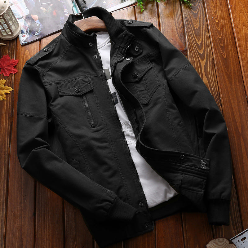 Herren nan leichtgewichtige Canvas-Utility-Jacke mit gesteppter Innenfütterung, verdecktem Zweiwege-Reißverschluss und elastischen Bündchen Echo Archiv