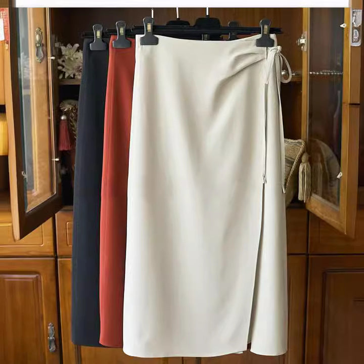 Damen Eleganter Wickelrock aus hochwertigem Stoff Echoarchiv