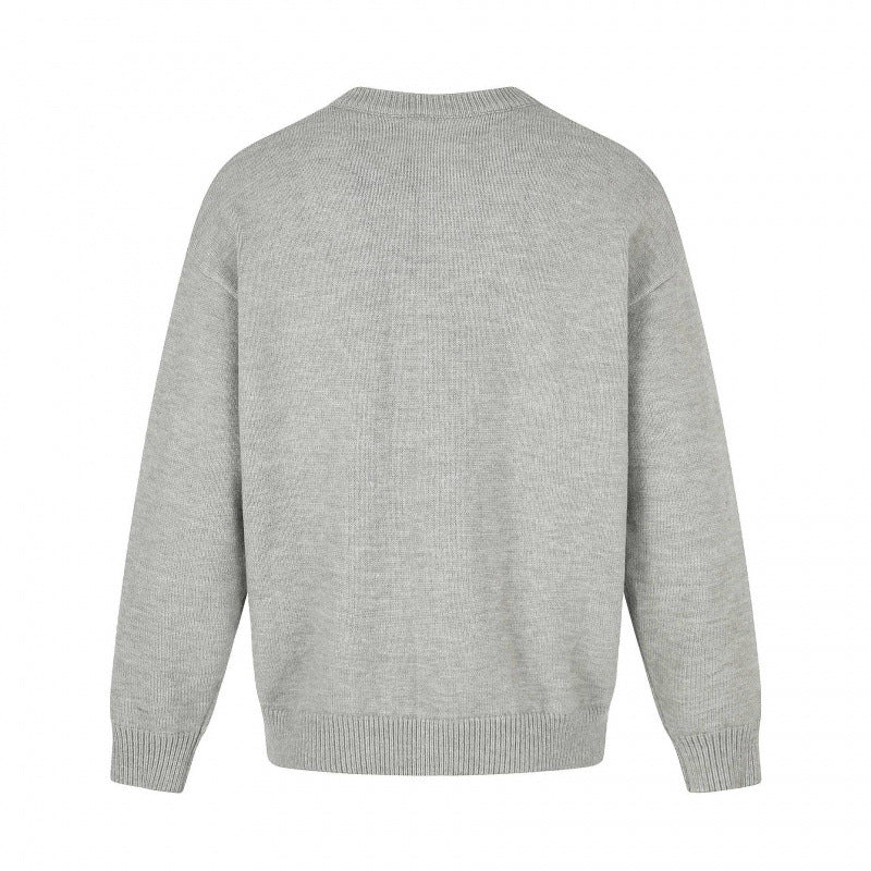 Unisex Boxy-Strickcardigan mit Rundhalsausschnitt und durchgehender Knopfleiste Echo Archiv