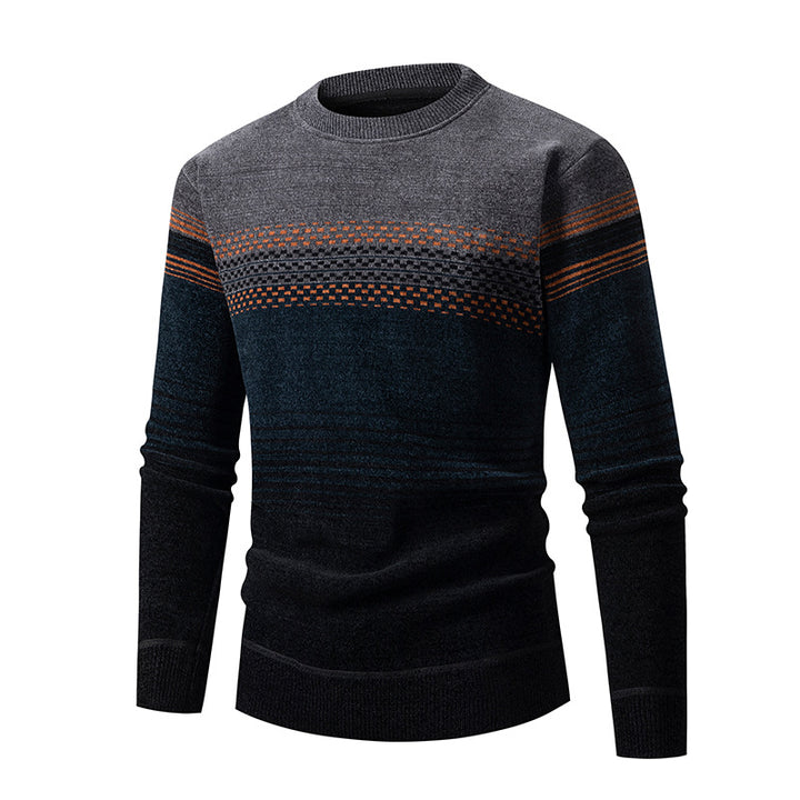 Herren modischer Pullover mit einzigartigem Strukturdesign und mehrfarbigem Muster Echoarchiv