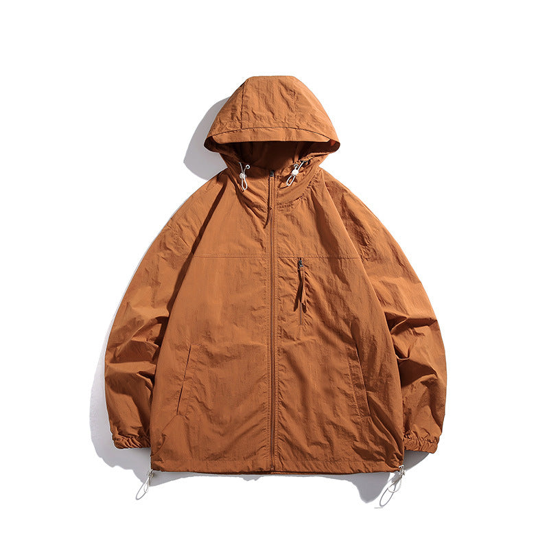 Herren Funktionsjacke mit verstellbarem Kapuzenschutz und atmungsaktiven Einsätzen Echoarchiv