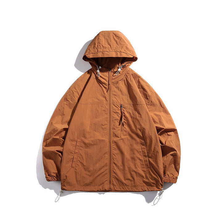 Herren Funktionsjacke mit verstellbarem Kapuzenschutz und atmungsaktiven Einsätzen Echoarchiv