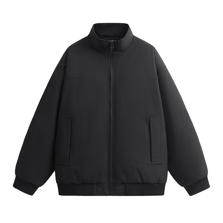 Herren stylische Bomberjacke mit hohem Kragen und seitlichen Taschen Echoarchiv