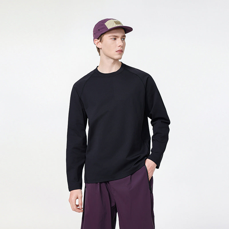 Herren Oversize-Langarm-Sweatshirt mit Raglanärmeln und abgerundetem Saum Echo Archiv