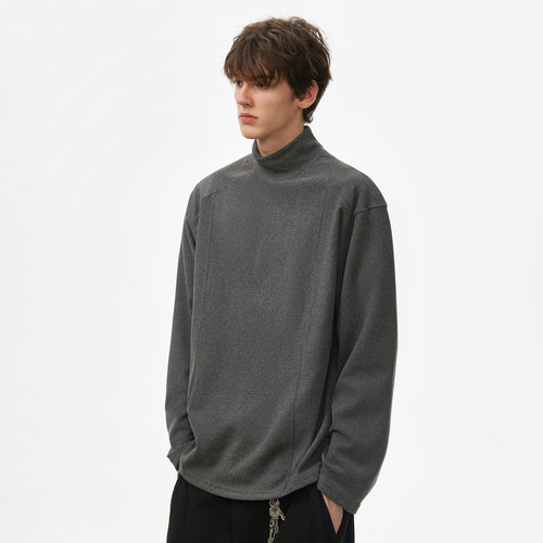 Herren Oversize Rollkragenpullover aus weichem Baumwoll‑Mix mit Raglanärmeln Echo Archiv