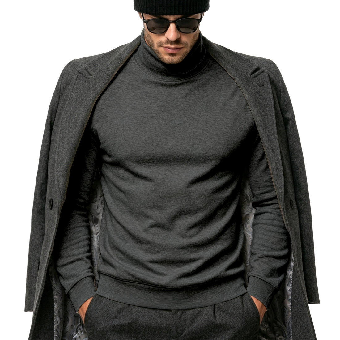 Herren Eleganter Baumwoll-Mix Rollkragenpullover Slim Fit – Norvane