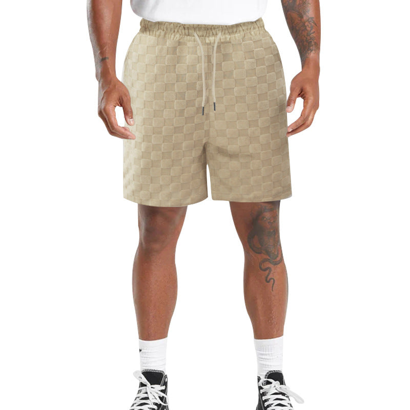 Herren Funktionale Sportshorts im modischen Karomuster Echoarchiv