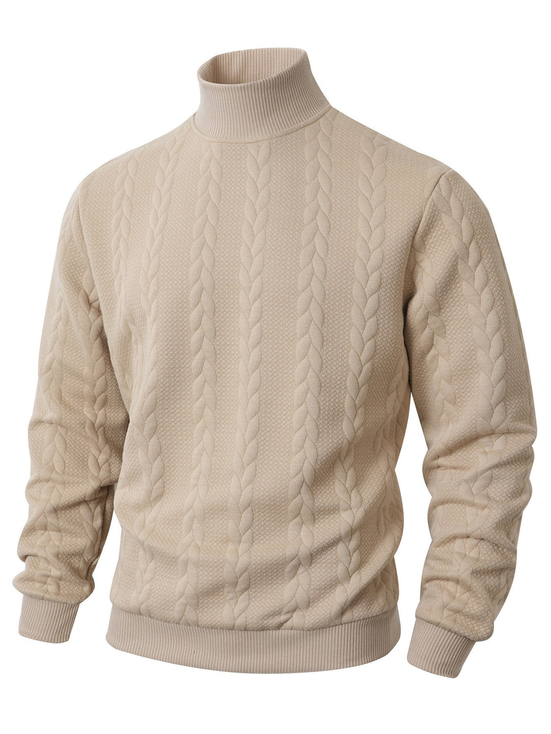 Herren modischer Pullover mit strukturiertem Stehkragen Echoarchiv